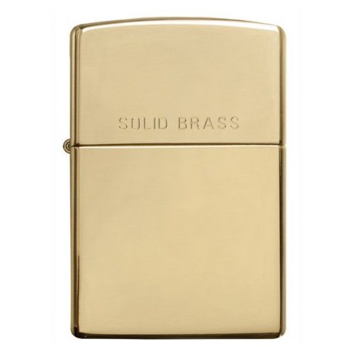 Mô Hình Bật Lứa Zíppo 254 - Quẹt Zíppo Solif Brass Vàng Bóng