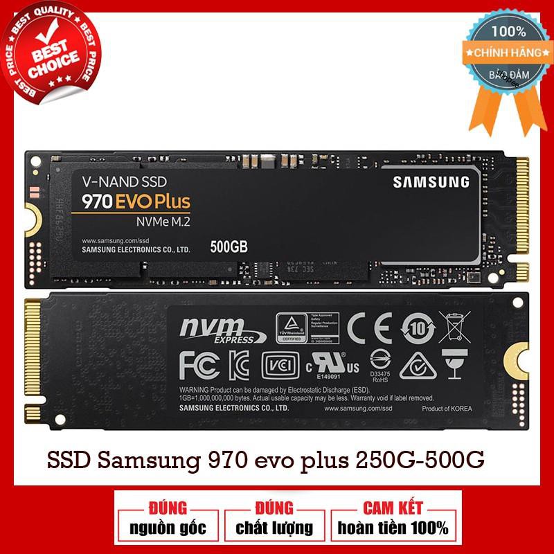 Ổ cứng SSD Samsung 970 EVO Plus PCIe NVMe V-NAND M.2 2280 250GB/ 500GB