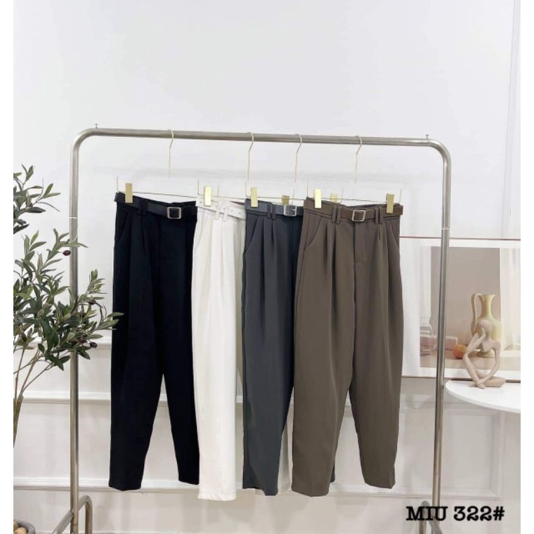 Quần baggy vải kèm đai hàng QCL1