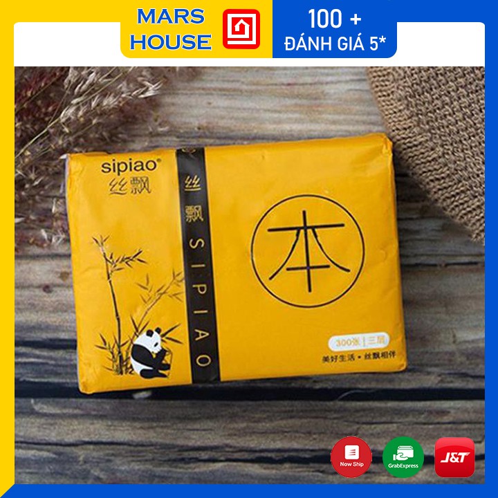 Giấy Ăn Gấu Trúc Sipiao Cao Cấp Siêu Dai và Mềm Mại, Giấy Ăn Gấu Trúc Sipiao Bịch 300 Tờ Giá Siêu Rẻ