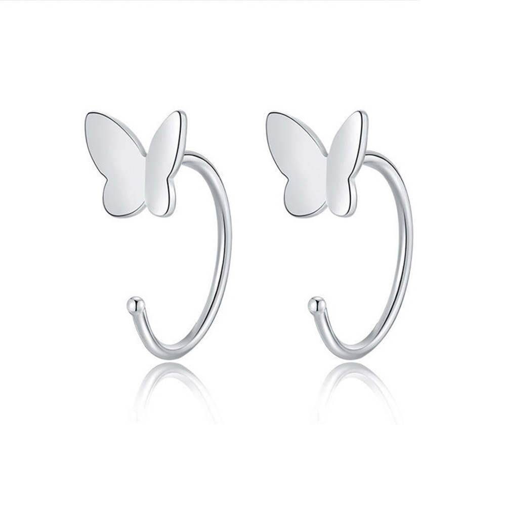 Bông tai dạng vòng mini kiểu dáng đơn giản thời trang cho nữ Yanqueens Đồ trang sức