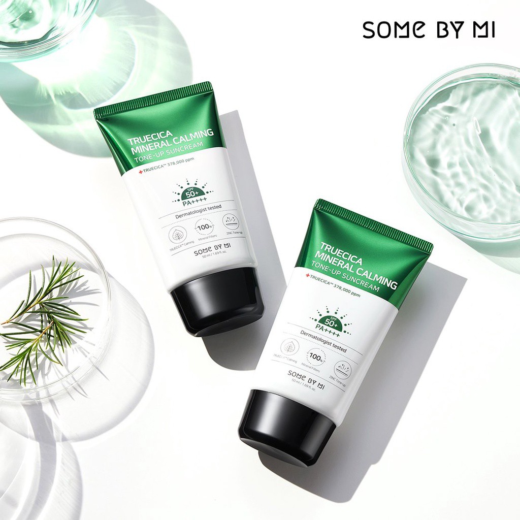 Kem Chống Nắng Some By Mi Truecica Mineral 100 Calming Tone Up Suncream 50PA++++ 50 - Hàng Bán Nhập Khẩu