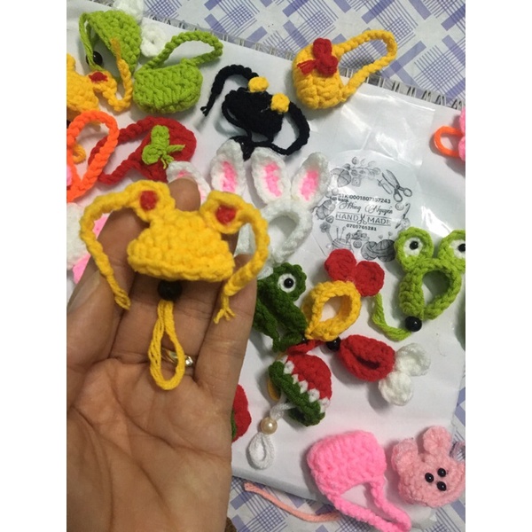 Mũ xinh cho hamter.sóc cảnh bằng len cotton