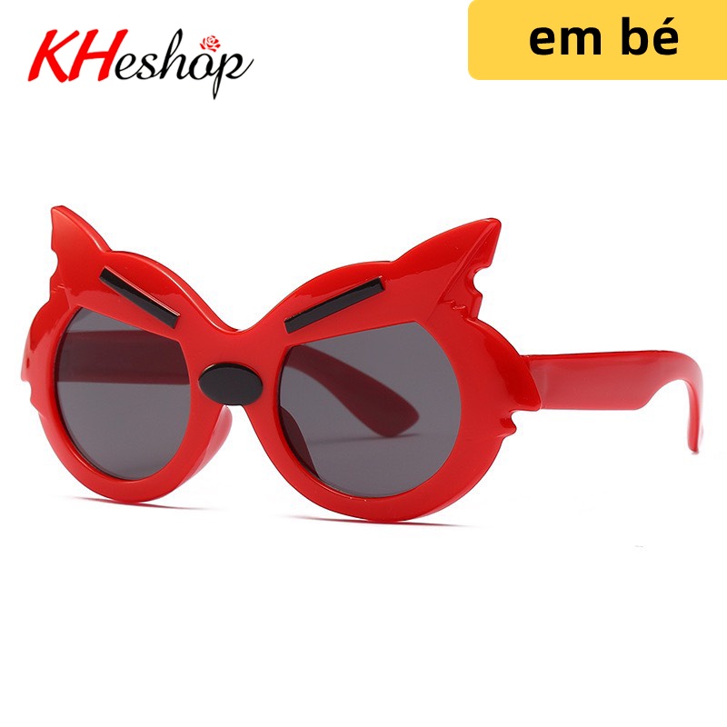 Kính thời trang siêu nhân hoạt hình mèo cho bé, kính mắt chống nắng, chống bụi 6 màu dễ thương, mã Y1591