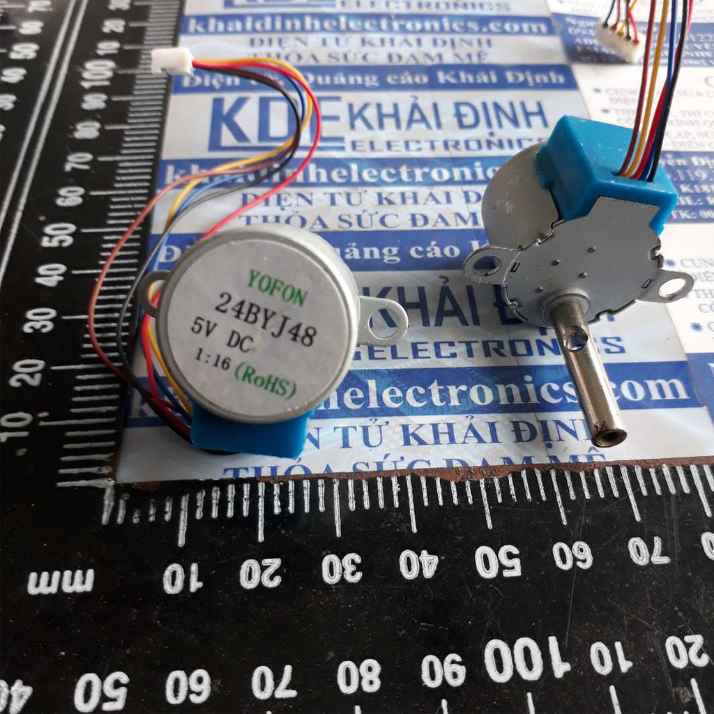 Động cơ bước 5V 28BYJ-48 trục dài kde3854