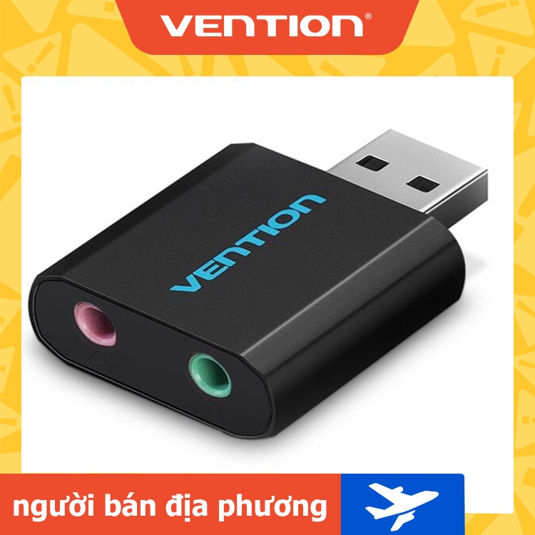 Vention Đầu chuyển cổng kết nối  giao diện USB sang 2 giắc âm thanh cho máy tính