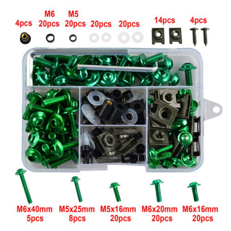 Bộ 177 Phụ Kiện Cho Xe Mô Tô Kawasaki Suzuki Yamaha