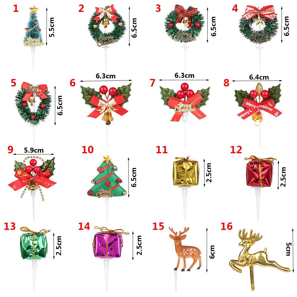 1 Phụ Kiện Trang Trí Bánh Kem Chủ Đề Giáng Sinh / Năm Mới Diy