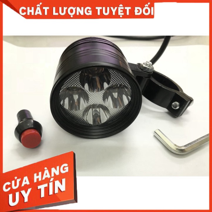 ĐÈN TRỢ SÁNG L4 4 BÓNG LED 3 CHẾ ĐỘ SÁNG CÓ NHÁY PASSING ( TẶNG KÈM CÔNG TẮC - 6 THÁNG BẢO HÀNH>