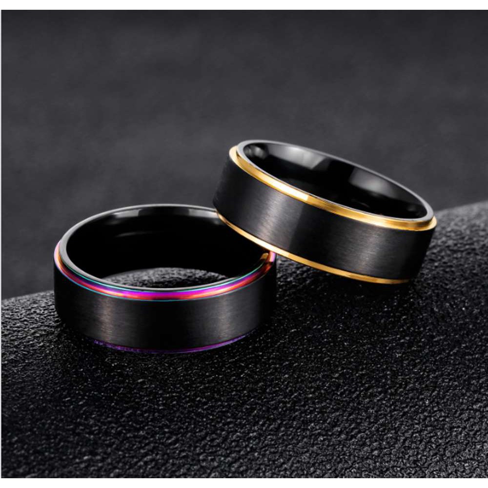 Nhẫn Thép Titan Nhiều Màu Sắc Cho Nam Và Nữ so112