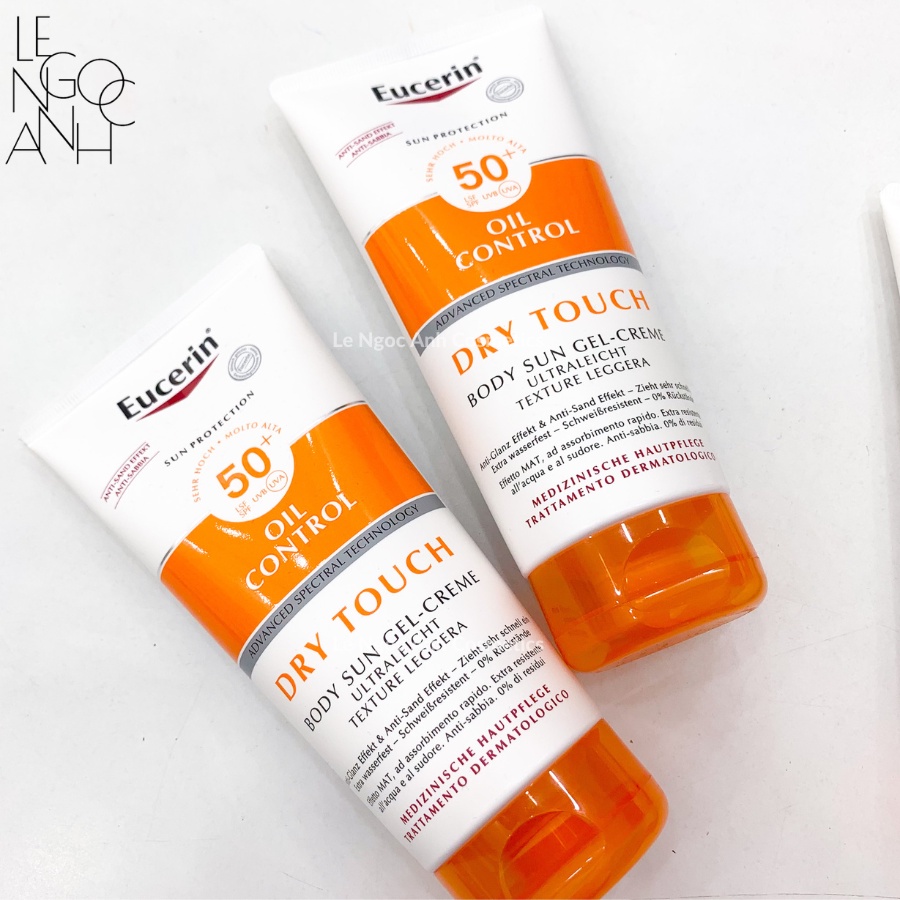 Kem chống nắng Eucerin Sun Protection Oil Control Body Dry Touch Gel-Cream SPF 50 200 ml