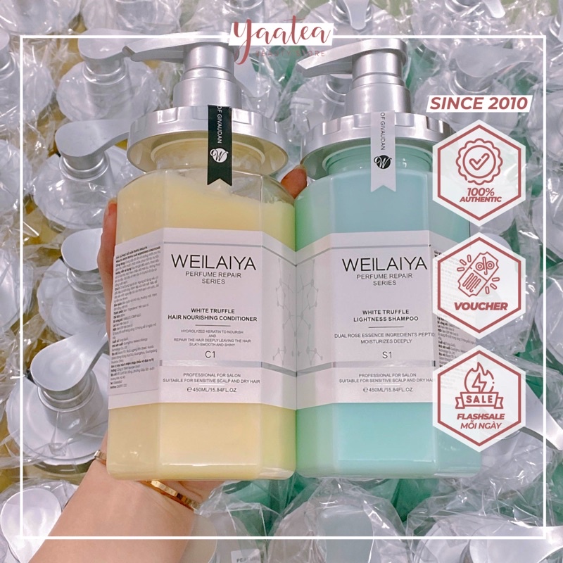 Set Dầu Gội và Dầu Xả Weilaiya Phục Hồi Đa Tầng Nấm Truffle