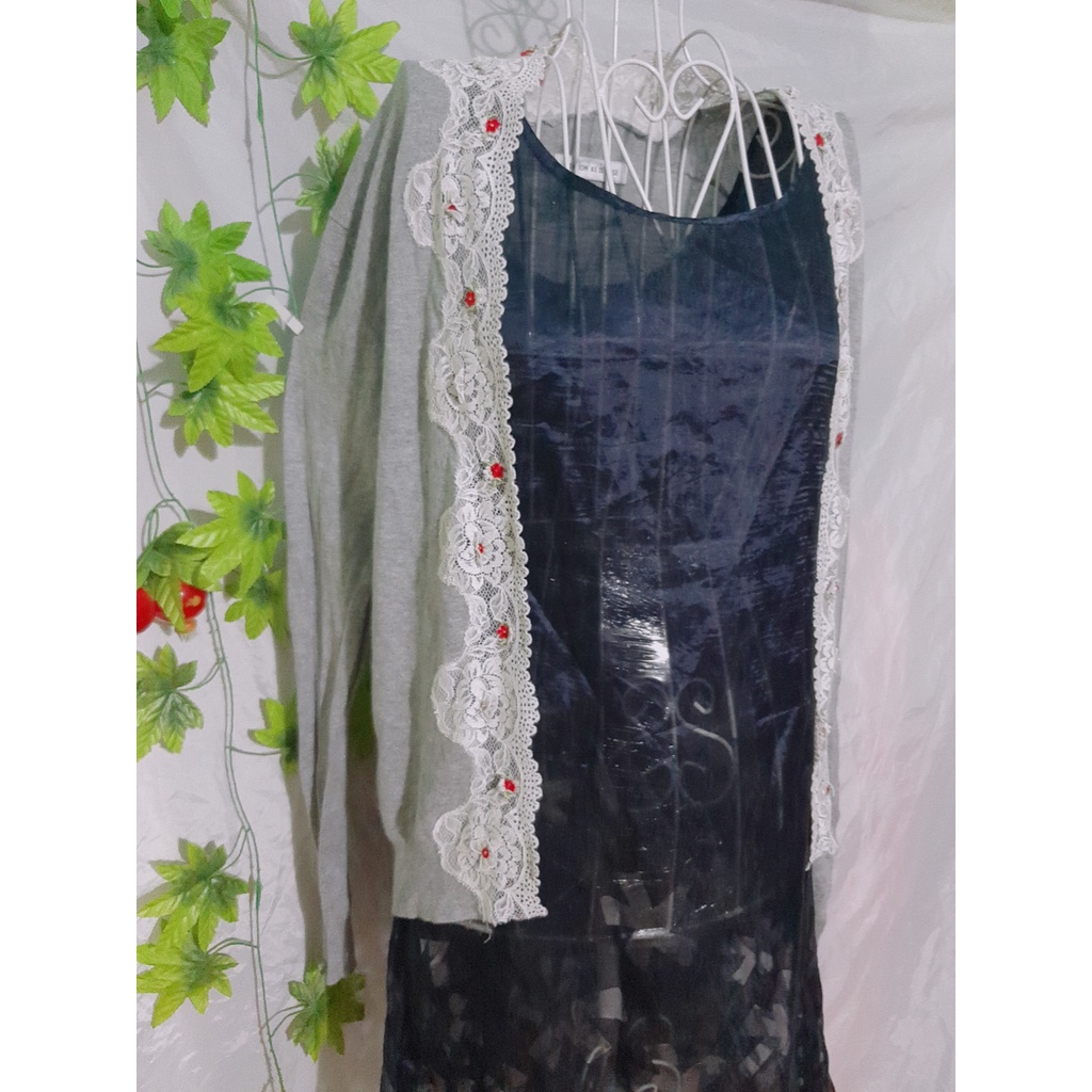 Áo khoác cardigan phối ren cute 2hand Nhật