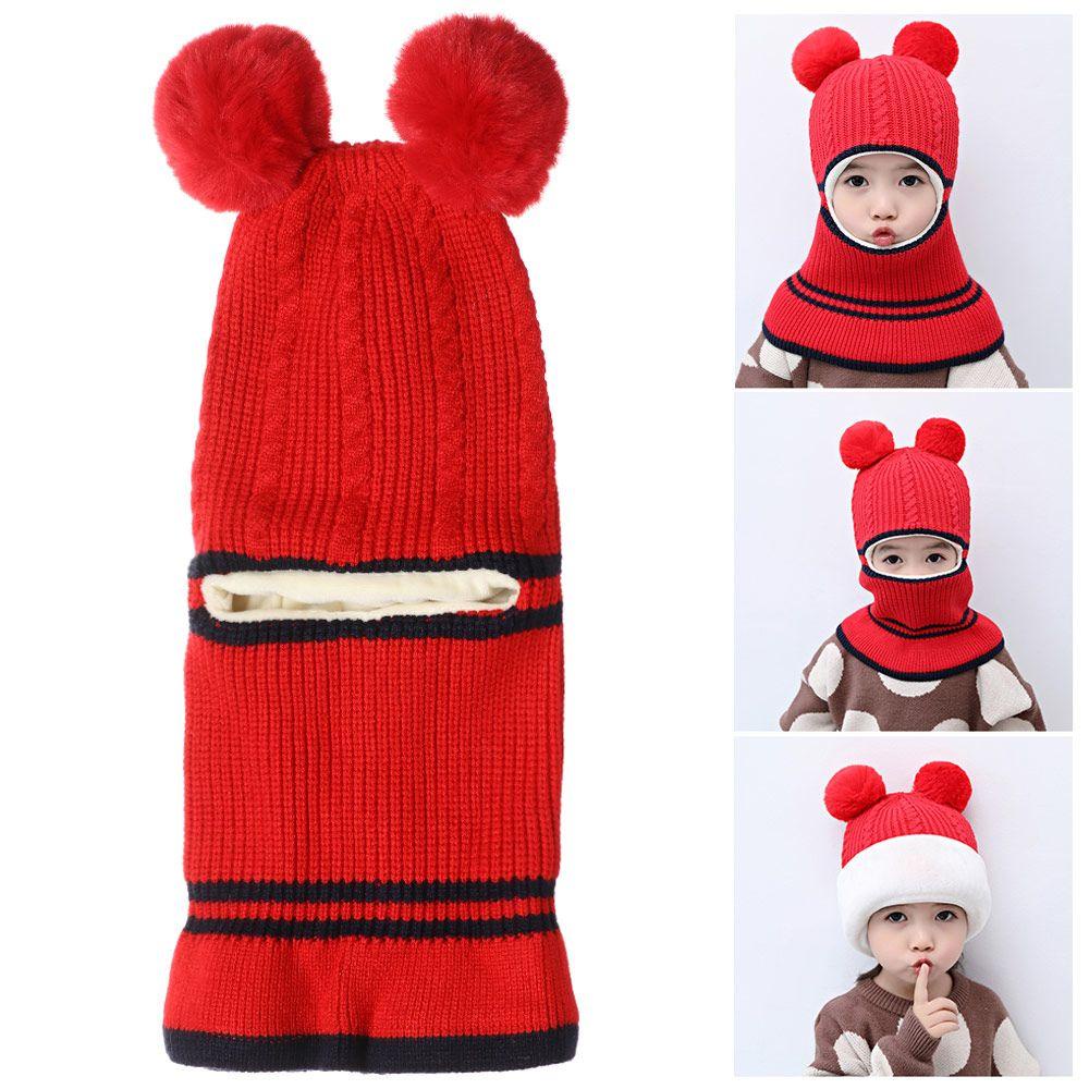Mũ Beanie Dệt Kim Chống Gió Bảo Vệ Đầu Cho Bé