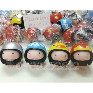 Set 3 Bé Ciu Má Hồng Đội Mũ siêu anh hùng móc khóa