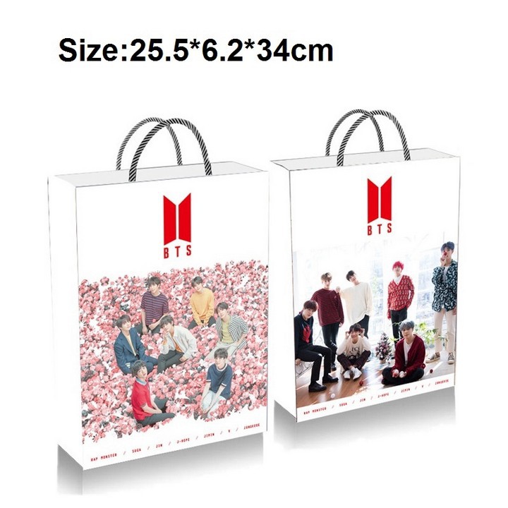 Túi quà BTS có poster postcard bookmark banner huy hiệu thiếp ảnh dán album ảnh