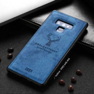 Ốp lưng vải họa tiết hươu viền Silicon Samsung Galaxy Note 9