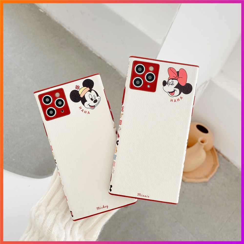 Ốp Điện Thoại Da In Hình Mickey Minnie Cho Iphone12Mini 11pro Max I7 I8Plus Se2 Xs | BigBuy360 - bigbuy360.vn