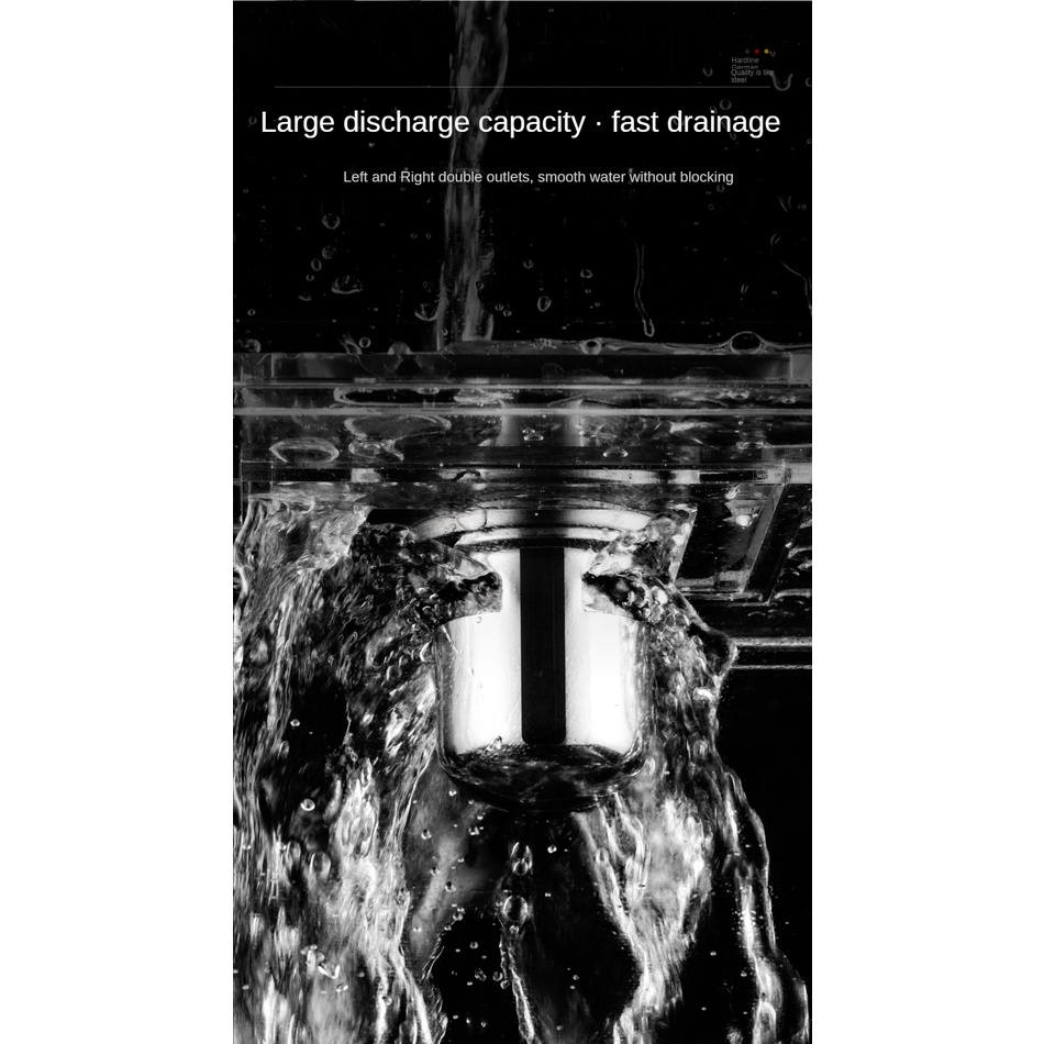 Thoát sàn phòng tắm 15x15cm cao cấp Xinkunlong，Thoát sàn chống mùi Inox SUS304 Thích hợp cho 70/90/110 đường ống Thoát Nước Nhanh