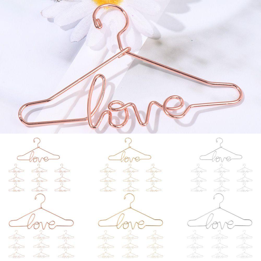 Bộ 10 Móc Treo Búp Bê Bằng Kim Loại Hình Trái Tim