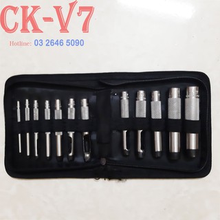 Đục Lỗ Gioăng, Bộ Dụng Cụ Đục Lỗ tròn 12 Chi Tiết 3-16mm