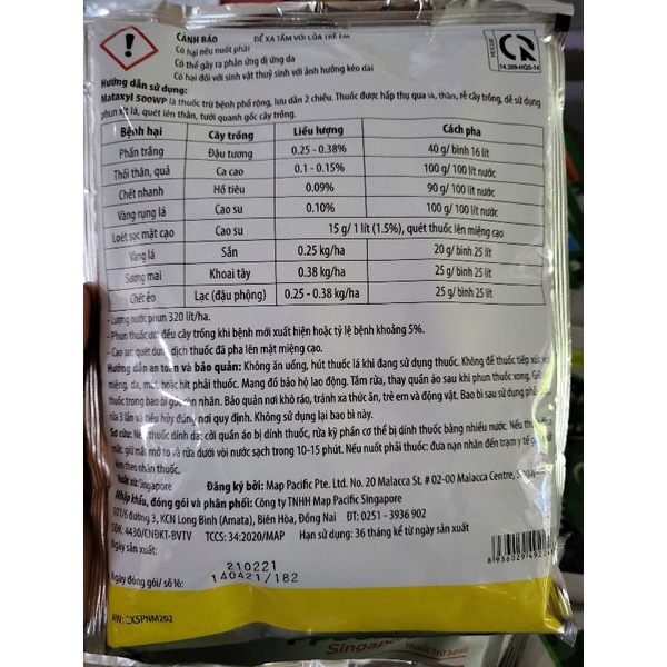 Thuốc Trừ Bệnh MATAXYL  500 WP