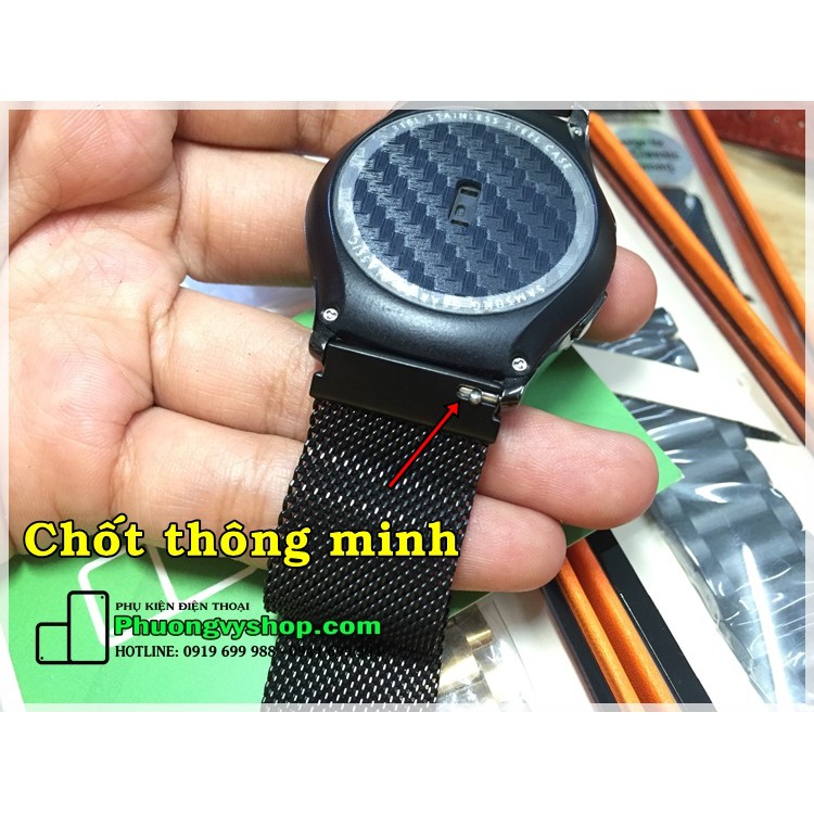 Dây thép Mesh Milanese, chốt thông minh - hít nam châm (20mm, 22mm)