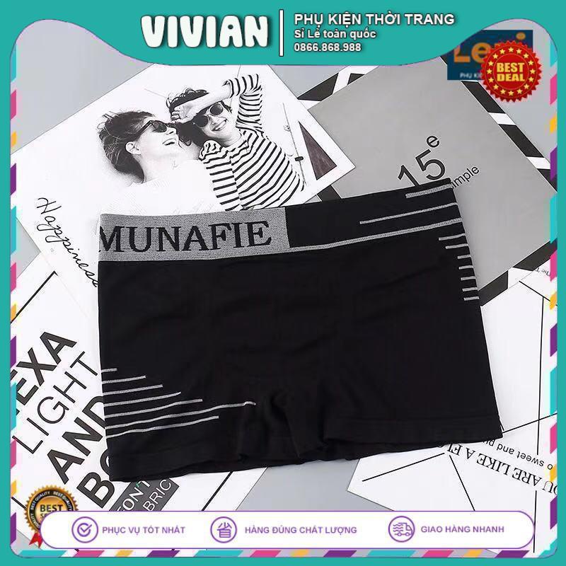 Quần Sịp Đùi Boxer Free Size 55-75Kg MUNAFIE Quần Lót Đùi thiết kế mới của nhà sản xuất, thoáng khí, đàn hồi cao