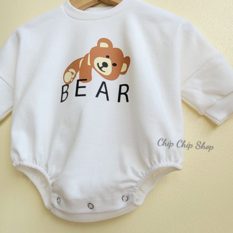 Body dài tay nỉ cotton dày dặn cho bé trai,bé gai-Chíp Chíp Shop