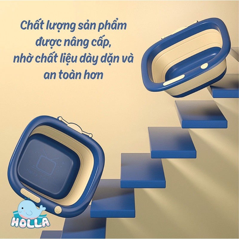 Chậu Rửa Mặt Gấp Gọn Cao Cấp Hình Tivi HOLLA