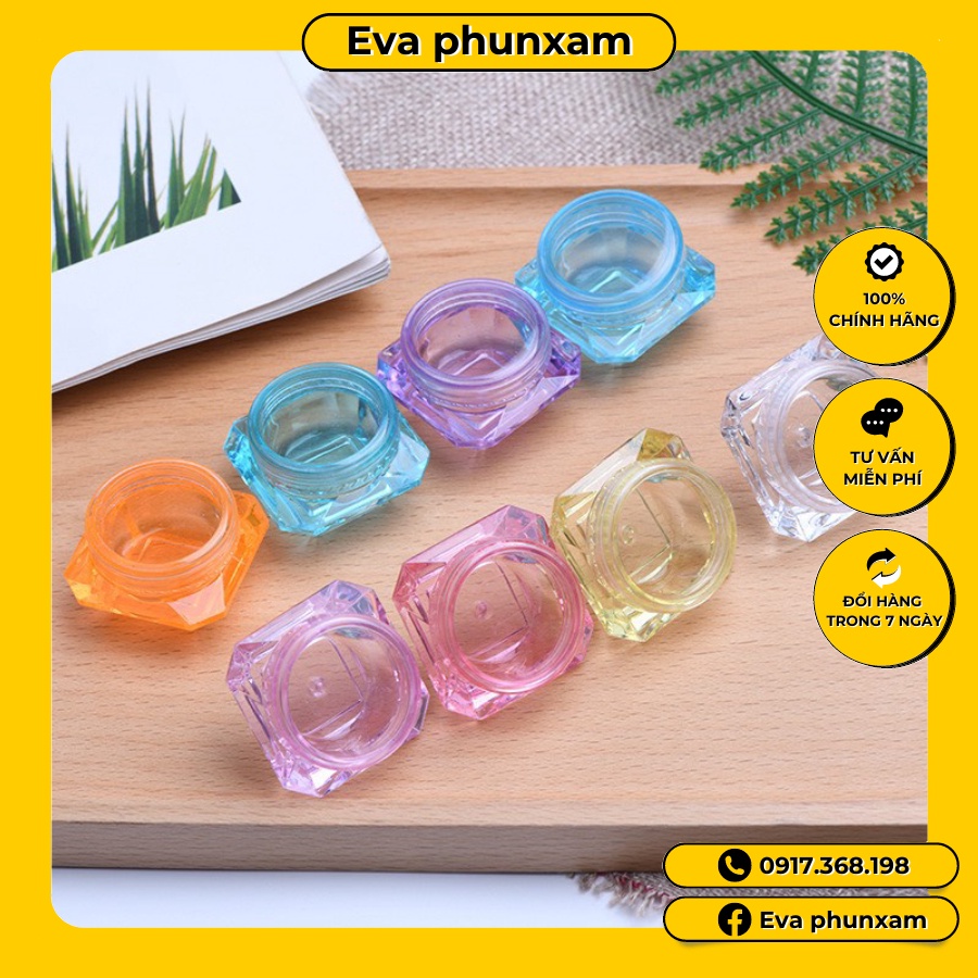 Hũ Nhựa Chiết Mỹ Phẩm 5g Đủ Màu
