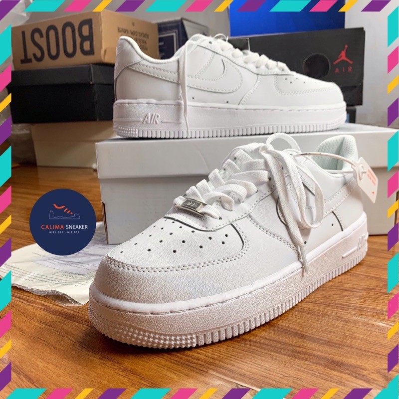 Giày sneaker nam nữ AF1 trắng 3 mẫu 36-43 Full Box / Calima Sneaker