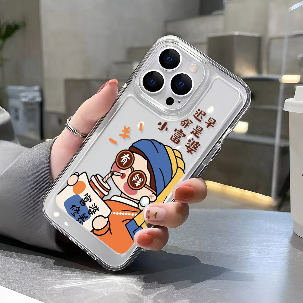Ốp Điện Thoại Trong Suốt In Hình Vũ Trụ Cho iphone 14ProMax 14Plus 13 11 12 7Plus X XR XS Max