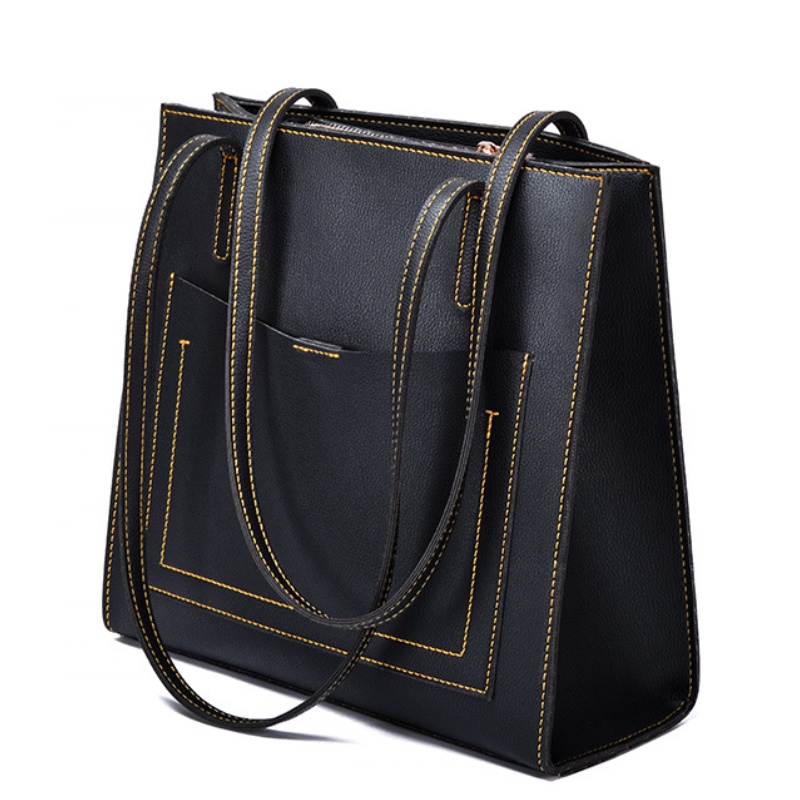 M97-Túi Xách Đeo Vai Cỡ Lớn Màu Trắng Đen Thời Trang Công Sở Cho Bạn Gái