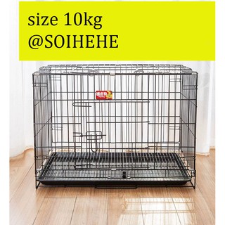lồng chuồng chó mèo size nhốt 10kg đổ xuống tặng khay
