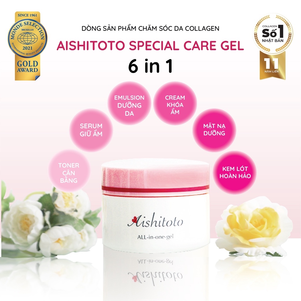 [Mã BMLT200 giảm đến 200K đơn 499K] Kem Dưỡng Da Dạng Gel 6 Trong 1 AISHITOTO Special Care Gel 80g