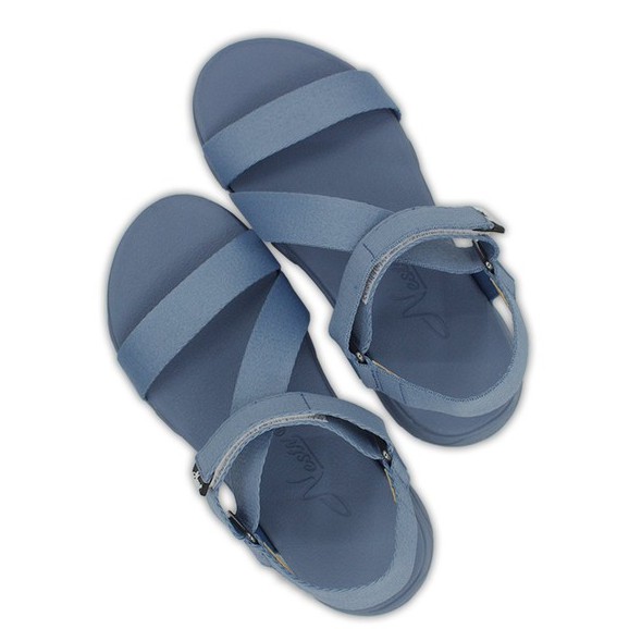 Giày sandal quai chéo nữ, xăng đan cực êm NESTY SA504F xanh biển