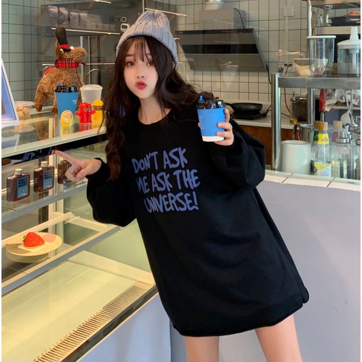 Áo thun nữ tay dài ❤️ Áo Tay Dài UNIVERSE form rộng Freesize dành cho nam nữ Molly Fashion