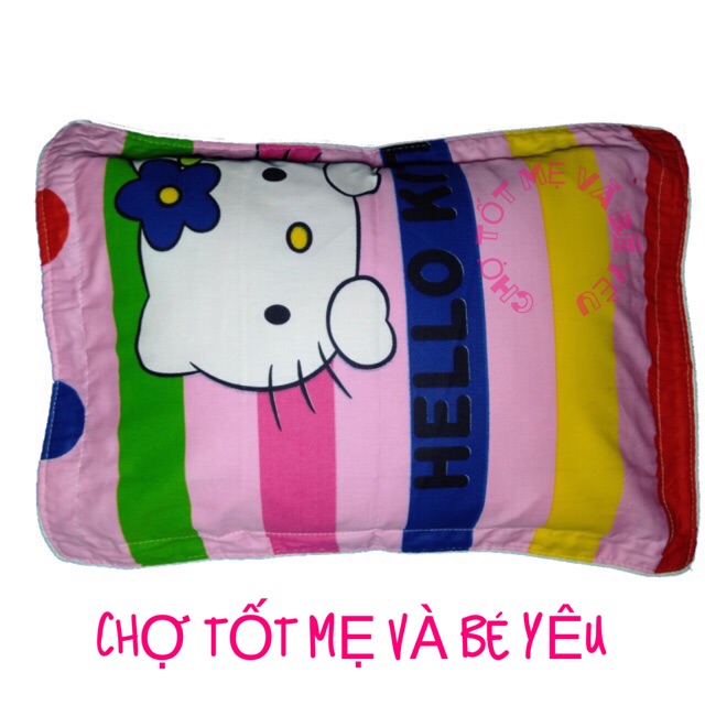 GỐI CHO BÉ ĐI HỌC CÓ VỎ THAY (COTTON THẮNG LỢI) 30X40CM