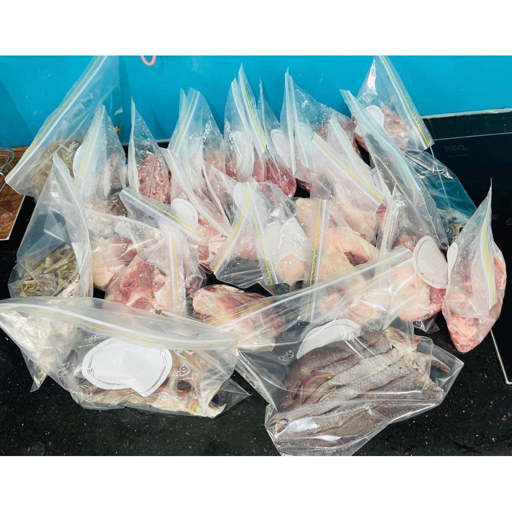 Combo 80 Túi Zip Set 3 Hộp Túi Zip Đựng Thực Phẩm Có Khóa đủ cỡ sealed bag Thông Minh