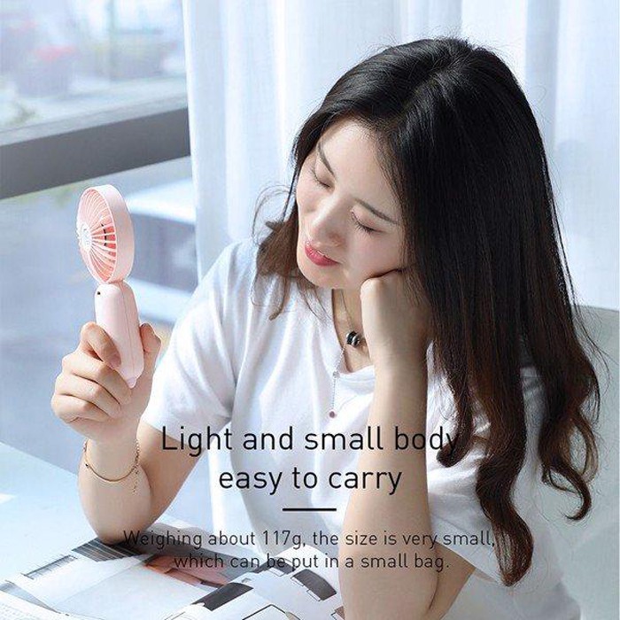 Quạt Mini Cầm Tay - Quạt Tích Điện Cầm Tay Pin Sạc Baseus F890 (Portable Rechargeable Mini USB Hand Fan)