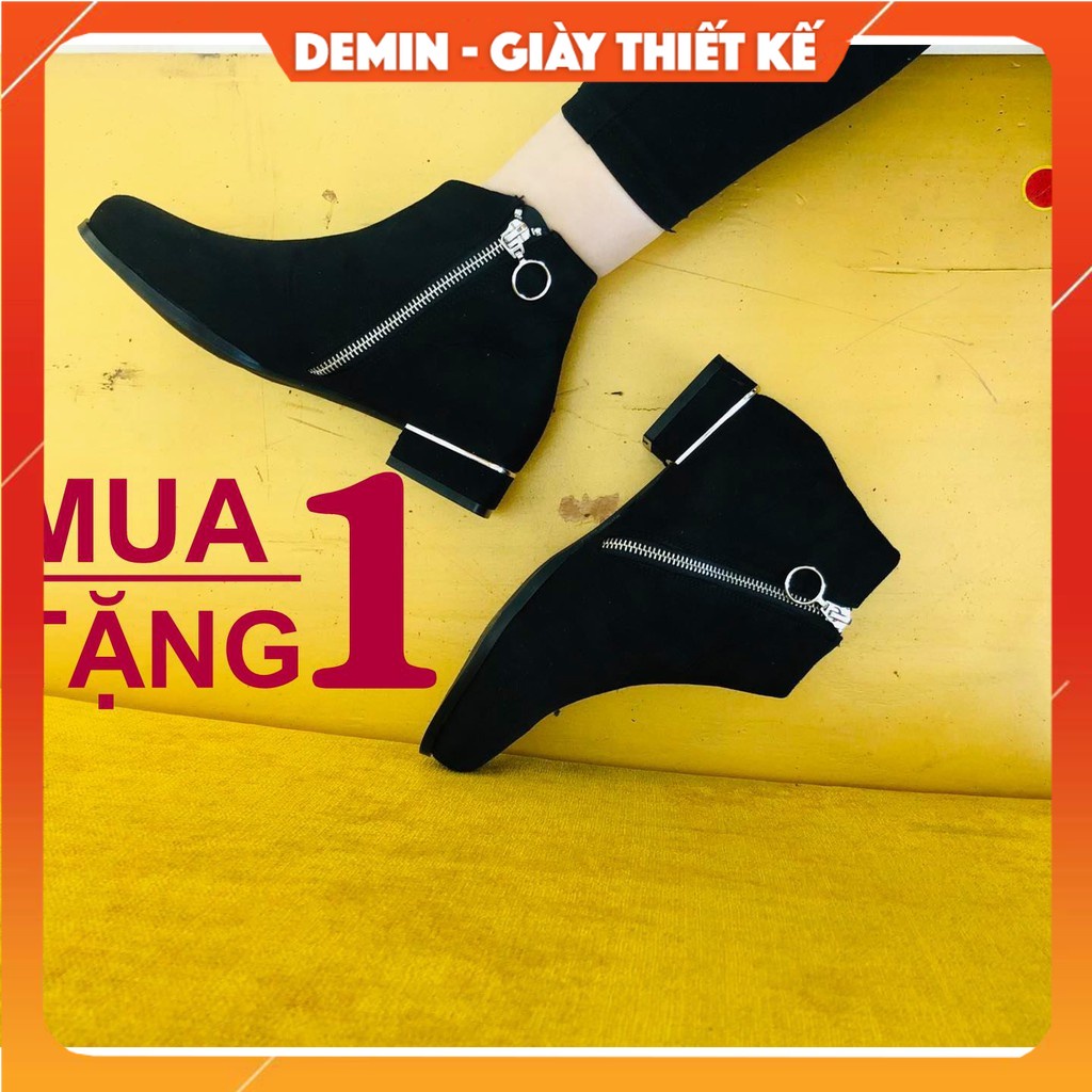 Giày Boot Cao Gót Nữ Cổ Ngắn 2P DEMIN - DBS029