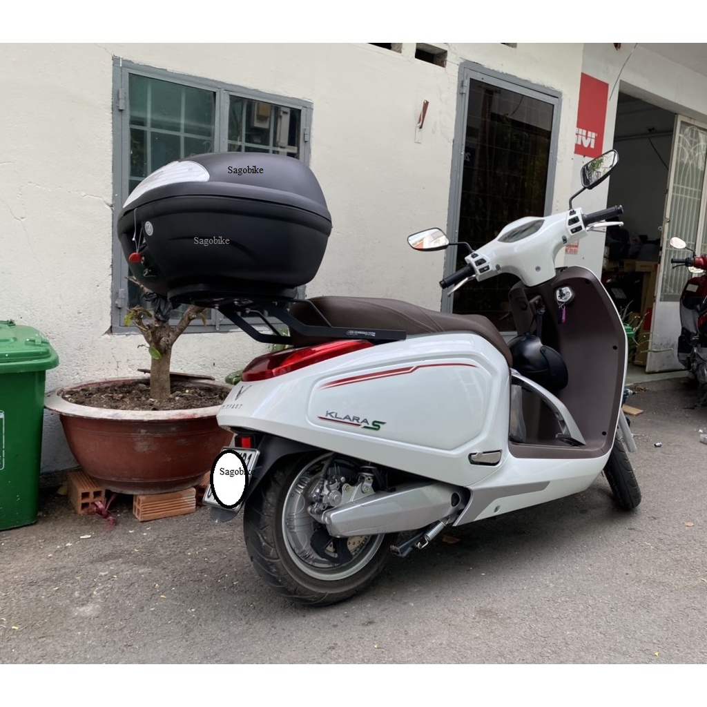 Thùng xe Klara , thùng Givi E450NT , cốp xe máy điện Vinfast Klara , baga Klara, hàng chính hãng, mớ