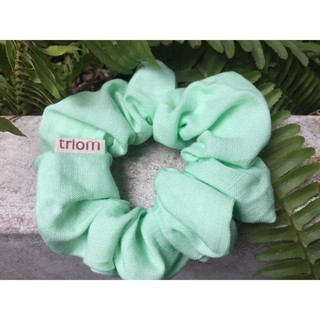 Đồ cột tóc vải linen màu xanh mint. Dây buộc tóc vải linen. Linen hair scrunchie. Hair scrunchie trendy