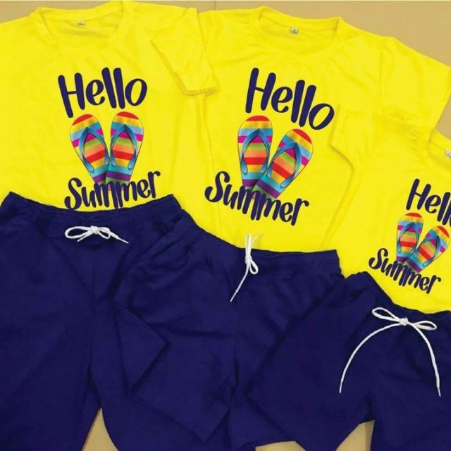 áo đi biển gia đình 3/4/5 người, áo đi biển nam nữ chất đẹp chất cotton mịn mát có bộ 4xl ngoài cỡ