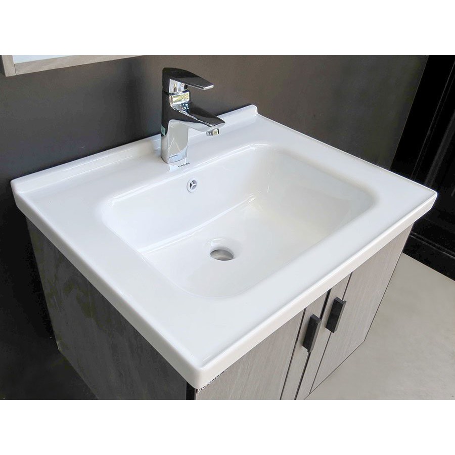 Bộ tủ Lavabo gỗ Polywood phủ Melamine chịu ẩm Eurolife BLV-PM04 Xám nhạt