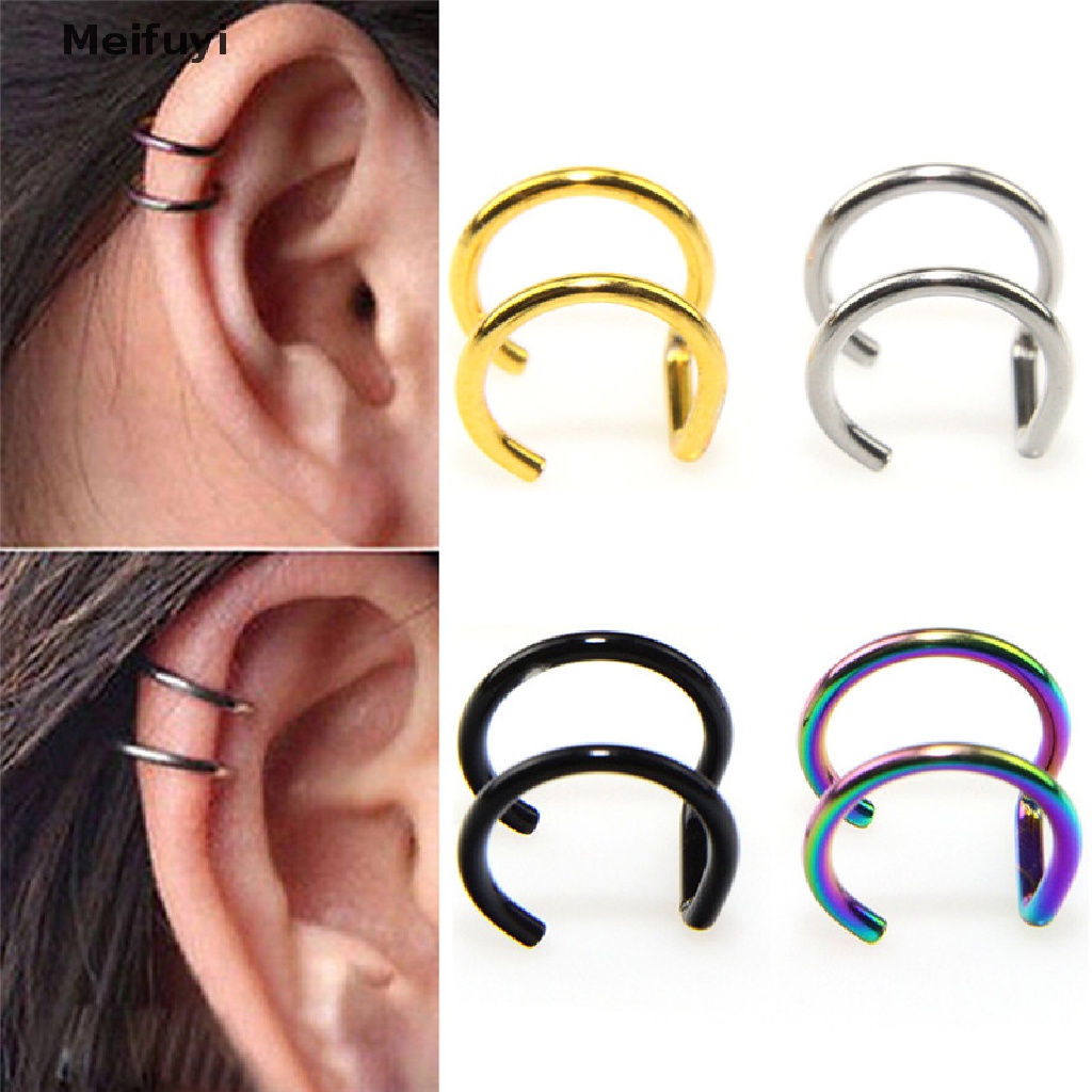 Set 2 khuyên tai/mũi/môi hình chữ U thời trang unisex VN439