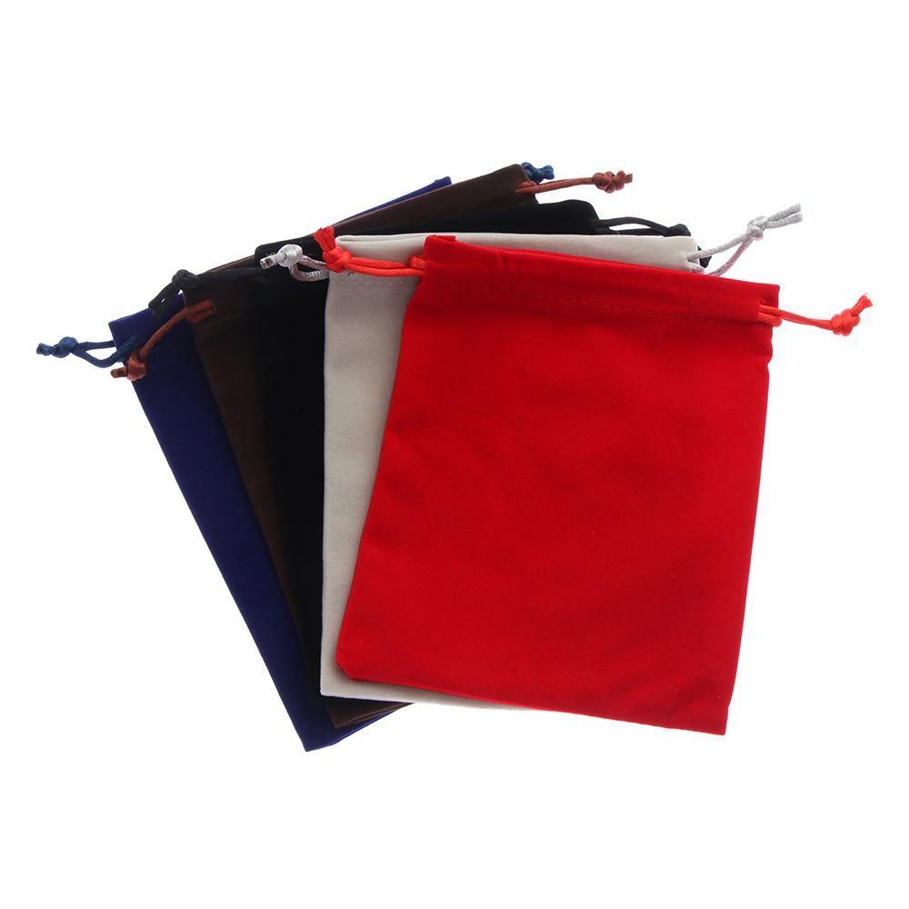 Bộ 5 / 10 Túi Đựng Kẹo Bằng Vải Bố Phối Nhung Trang Trí Giáng Sinh