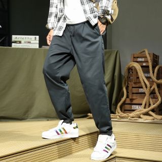 Quần Baggy Kaki Basic Màu Đen Be UNISEX