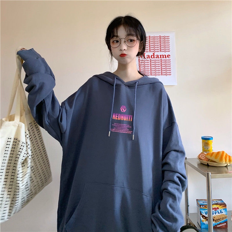 Áo Hoodie Dáng Rộng Chất Liệu Cotton Mỏng Thời Trang Xuân Thu Cho Nữ | BigBuy360 - bigbuy360.vn